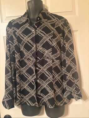 Cato brand women’s Patterned Long-Sleeve Shirt